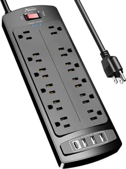 ALESTOR 12-Outlet Surge Protector Power Strip